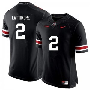 Men's Ohio State Buckeyes #2 Marshon Lattimore Black Nike NCAA College Football Jersey April MTE8544YI